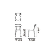 Karimoku New Standard - CASTOR CHAIR grain powder white - Dining Chair 
