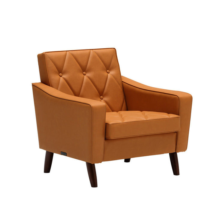 Karimoku60 - lobby chair one seater liber brown - Armchair 