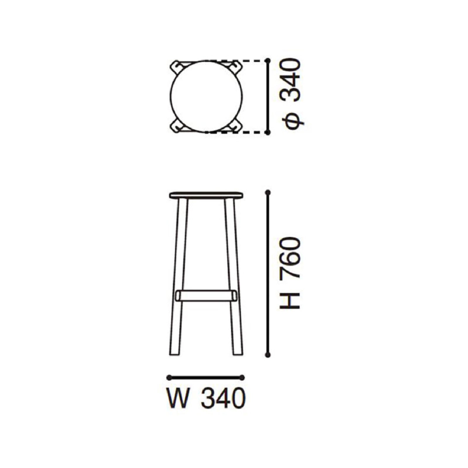 Karimoku New Standard - ARCHIVE BARSTOOL HIGH black - Stool 