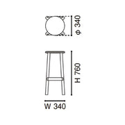 Karimoku New Standard - ARCHIVE BARSTOOL HIGH black - Stool 