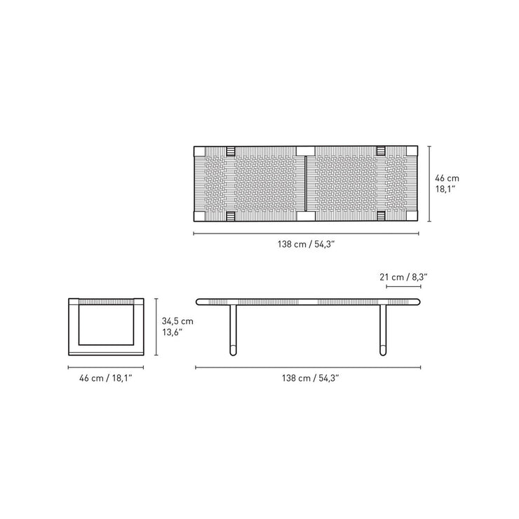 Carl Hansen & Son - BM0488L Table Bench - Coffee Table 