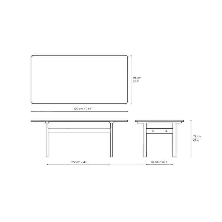 Carl Hansen & Son - BM0698 Asserbo Table - Dining Table 