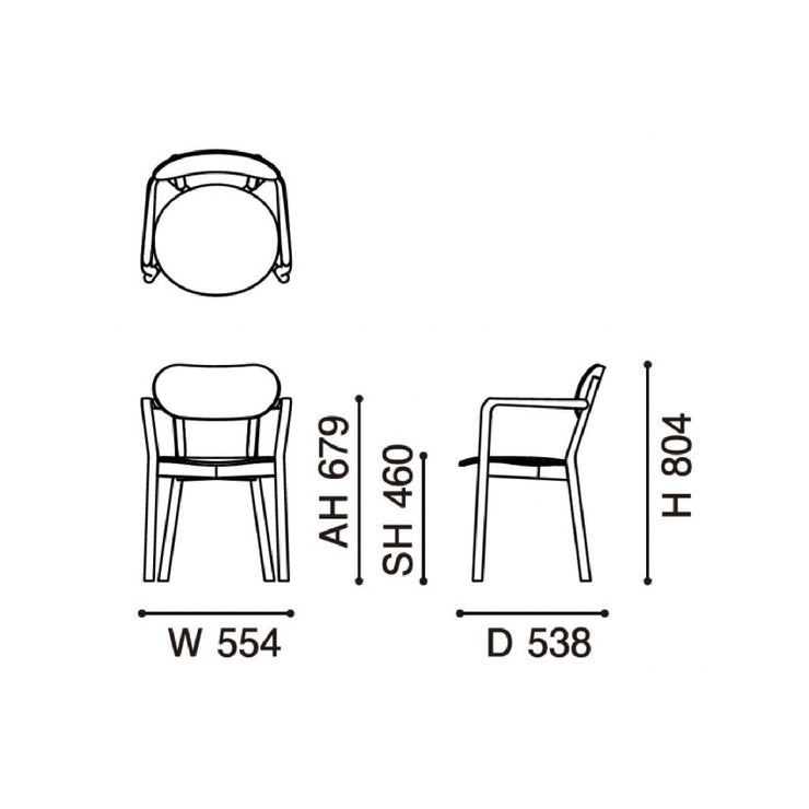 Karimoku New Standard - CASTOR ARM CHAIR PLUS oak - Dining Chair 