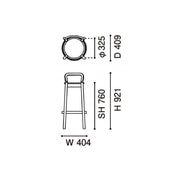 Karimoku New Standard - CASTOR BACKREST BAR STOOL HIGH oak - Stool 