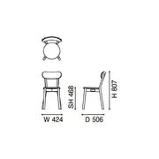 Karimoku New Standard - CASTOR CHAIR PAD black - Dining Chair 