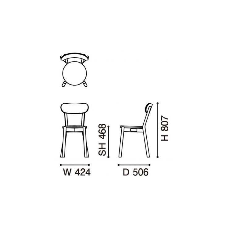 Karimoku New Standard - CASTOR CHAIR PAD grain gray - Dining Chair 
