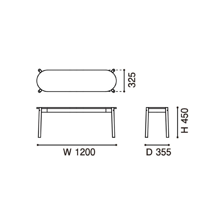 Karimoku New Standard - CASTOR DINING BENCH black - Bench 