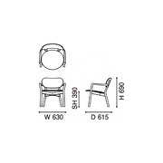 Karimoku New Standard - CASTOR LOW CHAIR grain gray - Armchair 