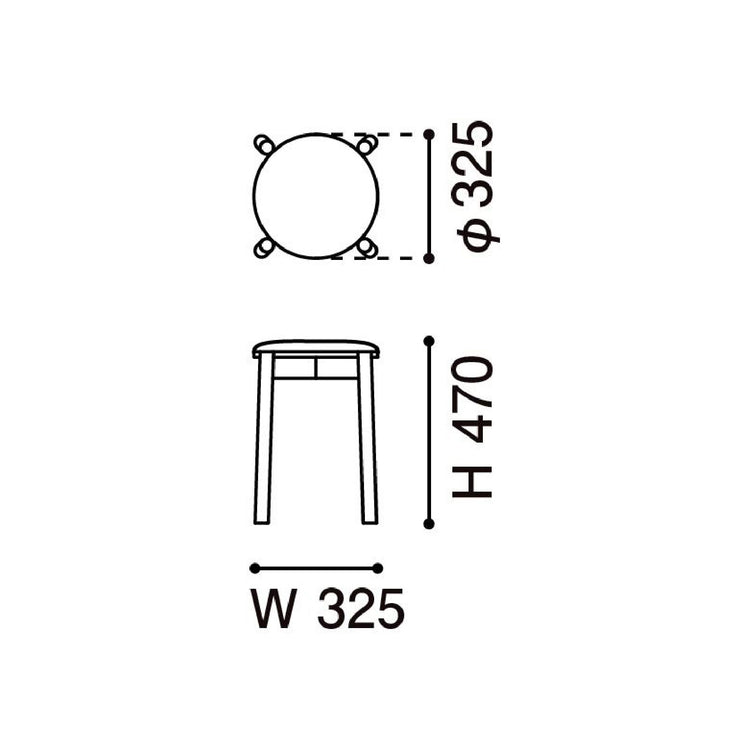 Karimoku New Standard - CASTOR STOOL PLUS PAD grain grey - Stool 