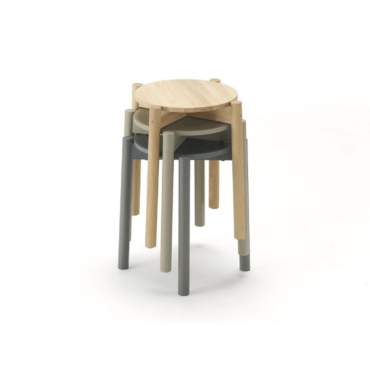 Karimoku New Standard - CASTOR STOOL PLUS steel gray - Stool 