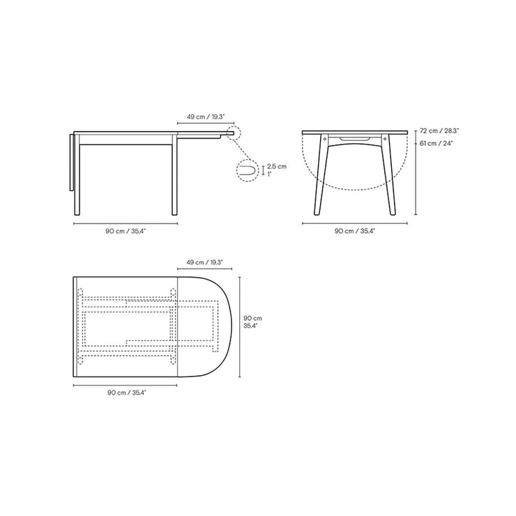 Carl Hansen & Son - CH002 Dining Table - Dining Table 