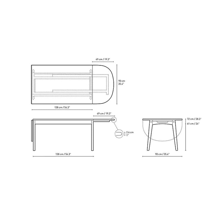 Carl Hansen & Son - CH006 Dining Table - Dining Table 