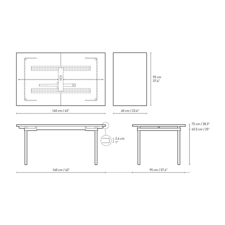 Carl Hansen & Son - CH322 Dining Table - Dining Table 