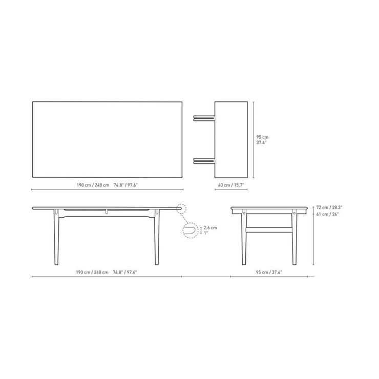 Carl Hansen & Son - CH327 Dining Table - Dining Table 