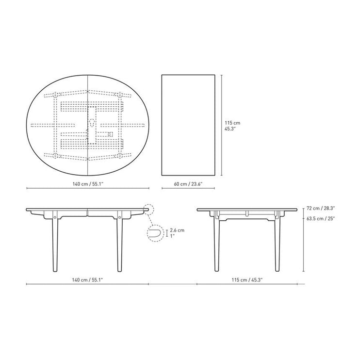 Carl Hansen & Son - CH337 Dining Table - Dining Table 