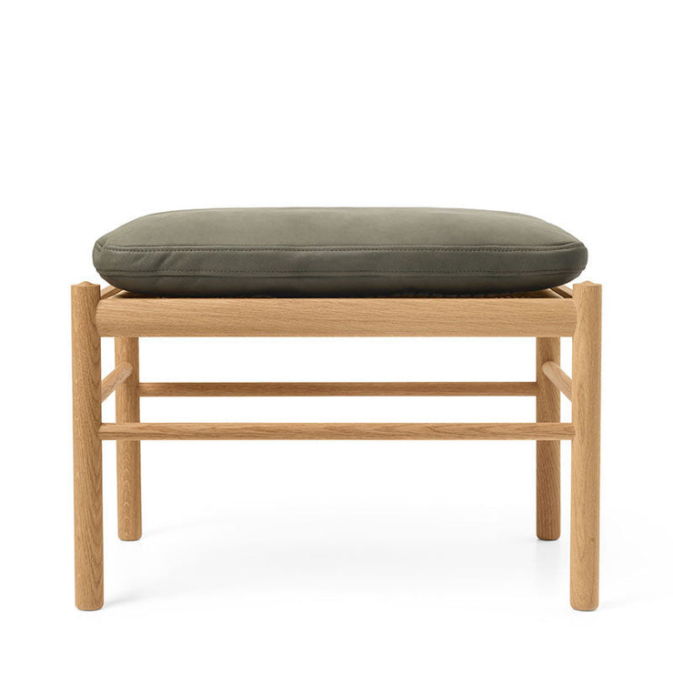 OW149F Colonial Footstool in Terra Leather