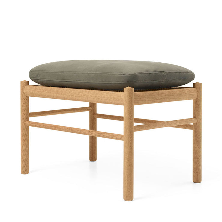OW149F Colonial Footstool in Terra Leather