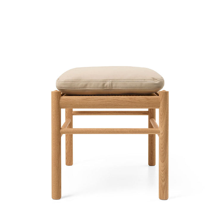 OW149F Colonial Footstool in Terra Leather