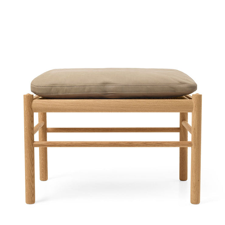 OW149F Colonial Footstool in Terra Leather