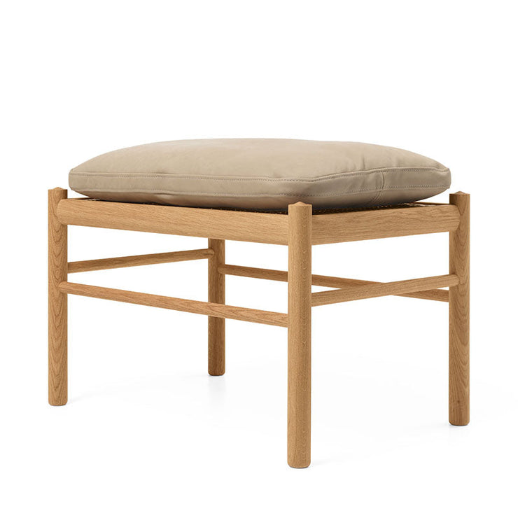 OW149F Colonial Footstool in Terra Leather