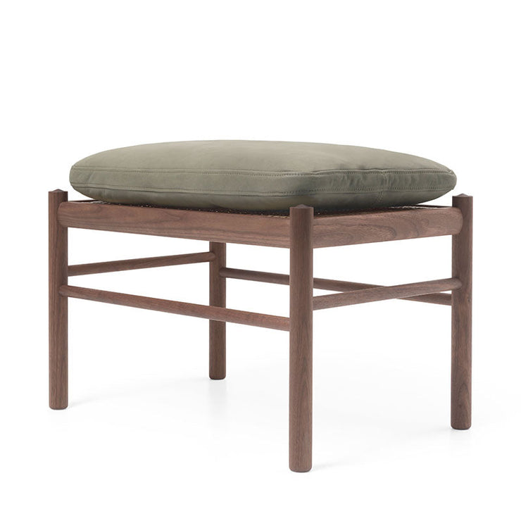 OW149F Colonial Footstool in Terra Leather