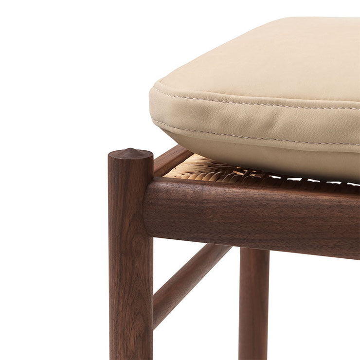 OW149F Colonial Footstool in Terra Leather
