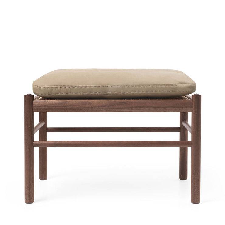 OW149F Colonial Footstool in Terra Leather