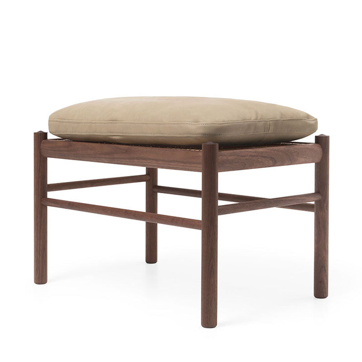 OW149F Colonial Footstool in Terra Leather