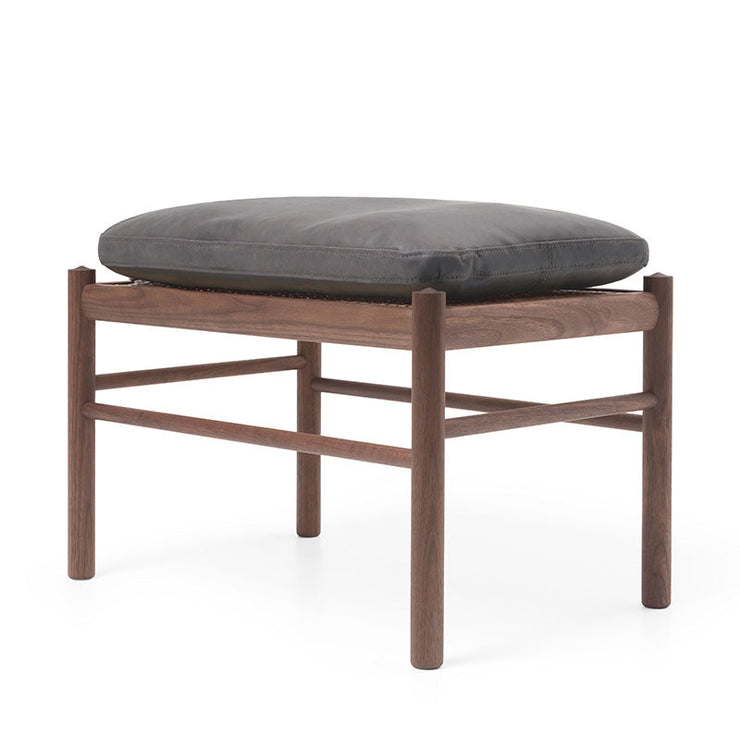 OW149F Colonial Footstool in Terra Leather