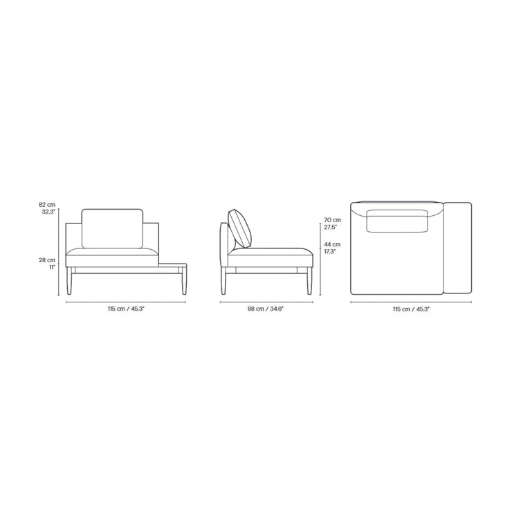 Carl Hansen & Son - E330 Embrace Sofa Back Module Right - Sofa 