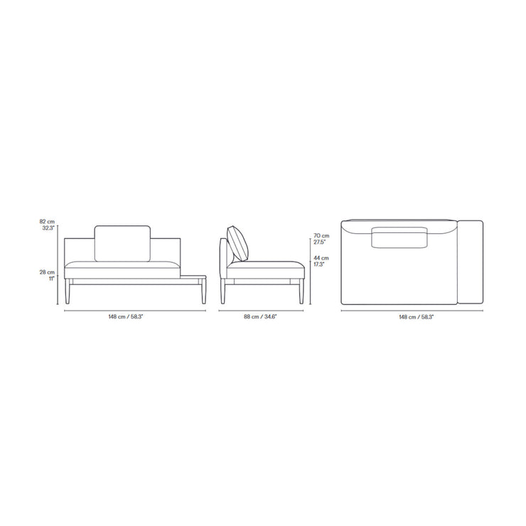 Carl Hansen & Son - E331 Embrace Sofa Back Module Right - Sofa 