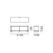 Karimoku New Standard - PROP TV Board 150 - Cabinet 