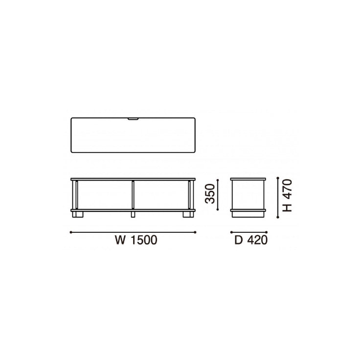 Karimoku New Standard - PROP TV Board 150 - Cabinet 