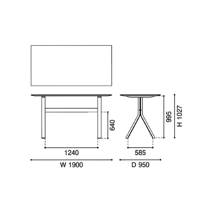 Karimoku New Standard - SPECTRUM HIGH ST190 black - Dining Table 