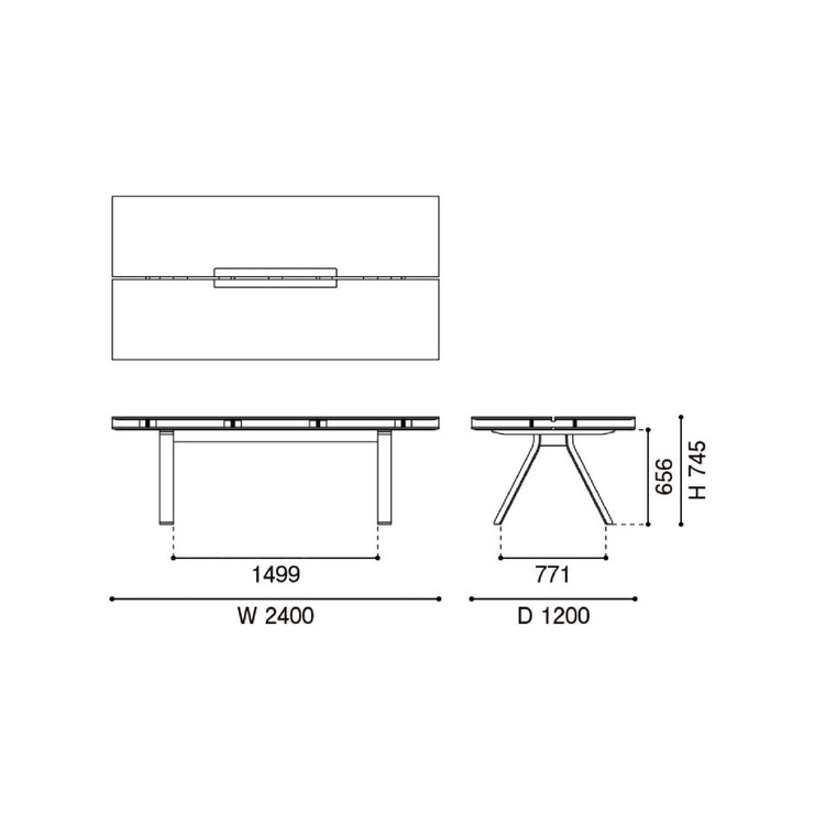 Karimoku New Standard - SPECTRUM WORKSTATION DT240 black - Dining Table 