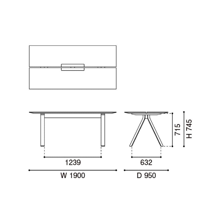 Karimoku New Standard - SPECTRUM WORKSTATION ST190 pure oak - Dining Table 