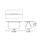 Karimoku New Standard - SPECTRUM WORKSTATION ST240 black - Dining Table 