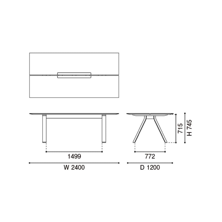 Karimoku New Standard - SPECTRUM WORKSTATION ST240 black - Dining Table 