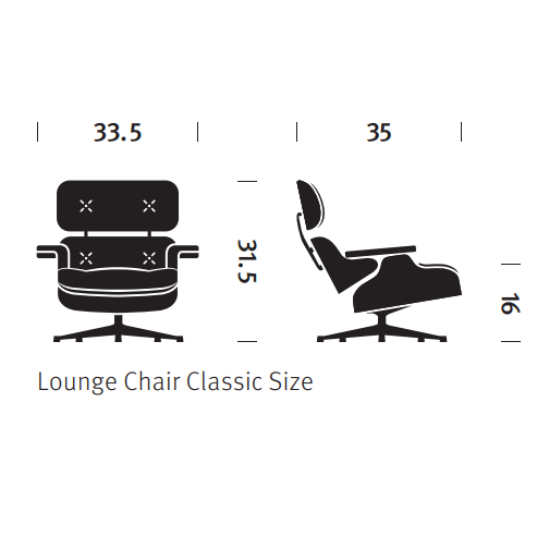 Herman Miller - Eames Lounge Chair and Ottoman Ebony - Armchair 