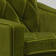 Karimoku60 - lobby chair one seater moquette green - Armchair 