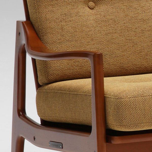 Karimoku60 - frame chair one seater mustard yellow - Armchair 