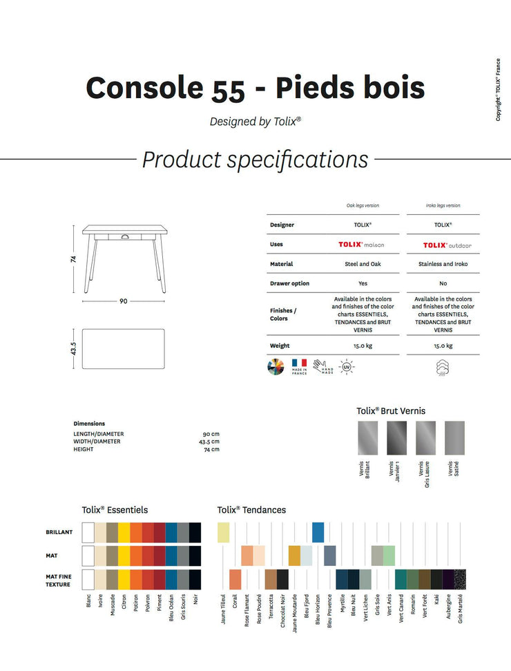 TOLIX - 55 Console Table - Desk 