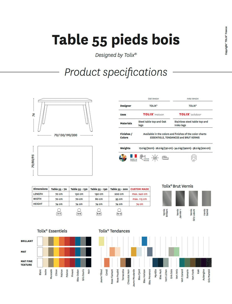 TOLIX - 55 Table - Dining Table 