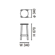 Karimoku New Standard - ARCHIVE BARSTOOL LOW black - Stool 