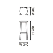 Karimoku New Standard - ARCHIVE BARSTOOL PAD HIGH black - Stool 