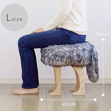 Takumi Kohgei - Animal Stool_Wolf Gray L - Stool 