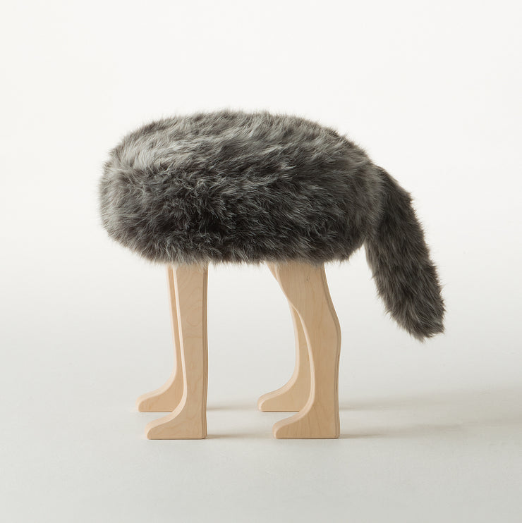 Takumi Kohgei - Animal Stool_Wolf Gray L - Stool 