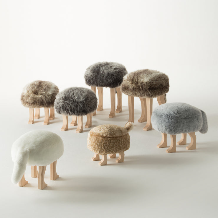 Takumi Kohgei - Animal Stool_Wolf Gray S - Stool 