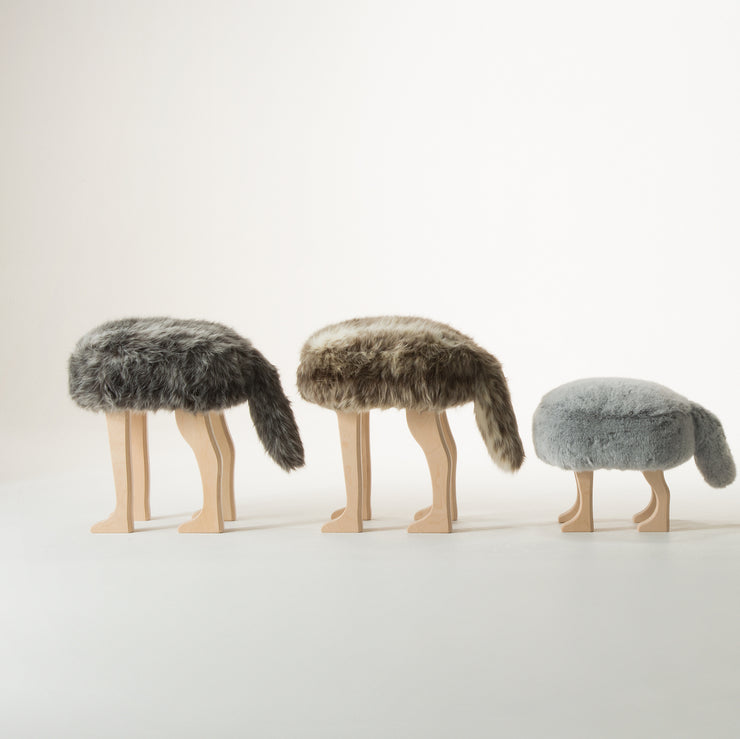 Takumi Kohgei - Animal Stool_Wolf Gray S - Stool 