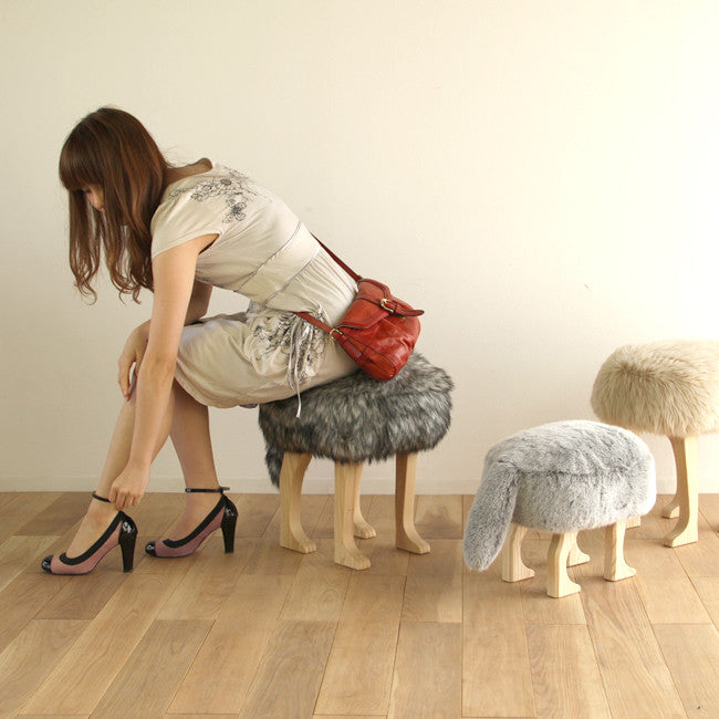 Takumi Kohgei - Animal Stool_Wolf Gray S - Stool 